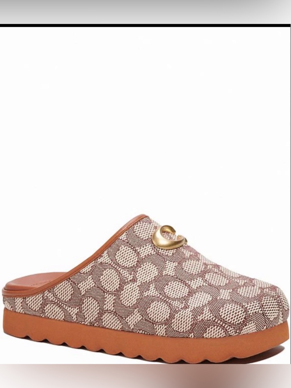 Coach Hadley Signature Logo Print Jacquard Clogs - Picture 5 of 15
